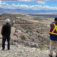 Standing at Red Cloud, pointing towards PLM deposit